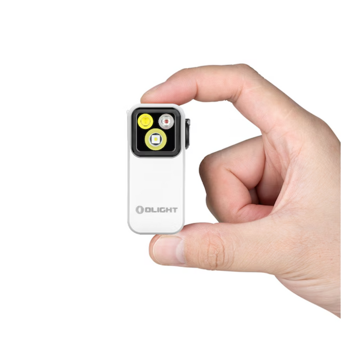 Lanterna Olight Oclip Pro vizualizare frontală cu LED-uri integrate
