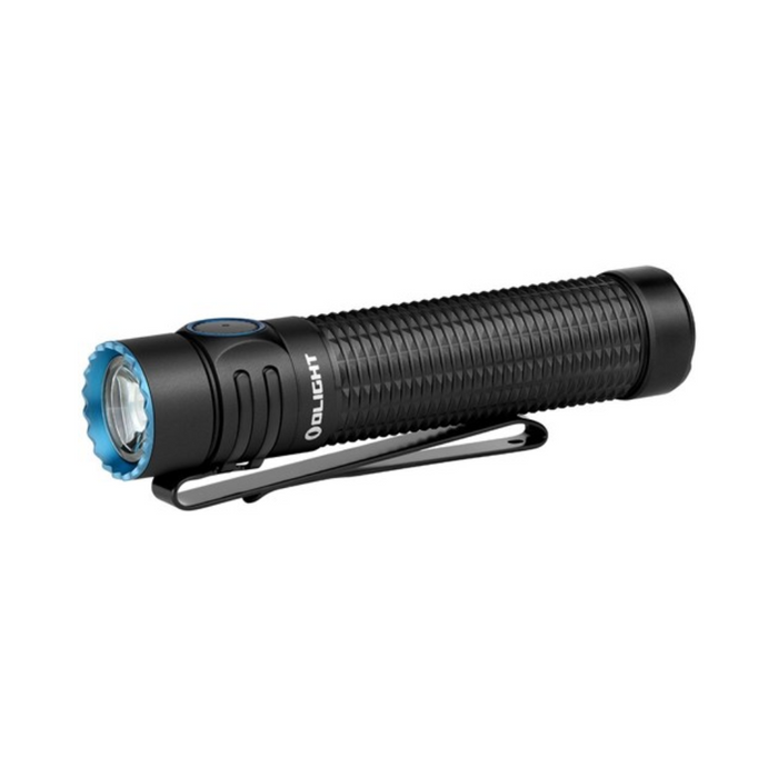 Lanternă tactică Olight Warrior Mini 3, reîncărcabilă, pe fundal alb