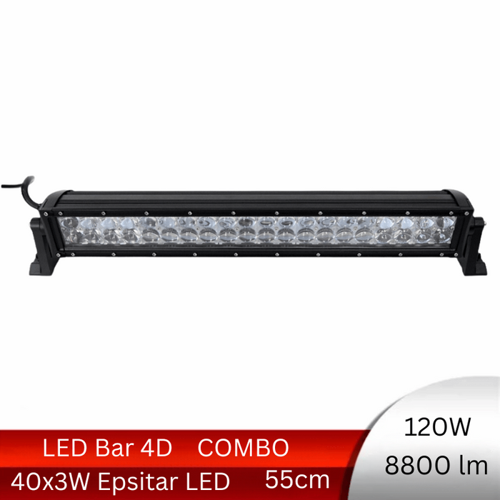 bara led auto, ledbar auto, led bar auto, ledbar combo beam, led bar auto 120w, ledbar 12-24v, bara led auto masini teren, bara led auto offroad, ledbar 8800lm, ledbar auto 55cm, ledia.ro
