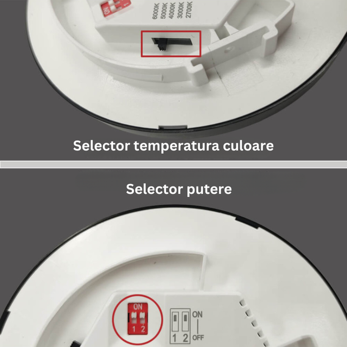 spot led 12w-6w, plafoniera led, spot led putere selectabila, plafoniera led CCT, led panel putere selectabila, led panel cct, spot aplicat, spoturi aplicate, led panel aplicat, ledia.ro