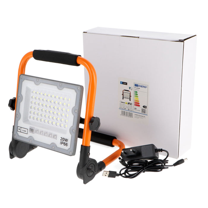 Proiector LED Portabil cu Baterie Laptop Plus 20W