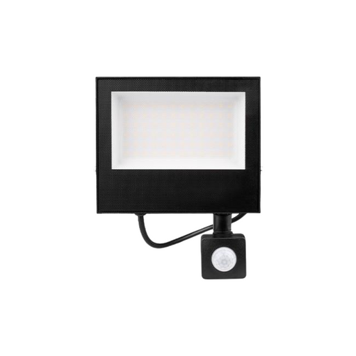 Reflector LED negru Mola 50W cu senzor mișcare PIR IP65
