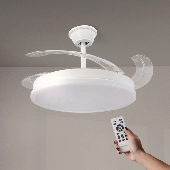 ventilator tavan, ventilator cu lustra CCT, lustra cu ventilator si telecomanda, corp iluminat cu ventilator, lustra led cu ventilator i telecomanda, ventilator tavan silentios, ledia.ro