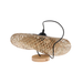 Pendul XL din ratan natural pentru decor boho modern, luminat în interior