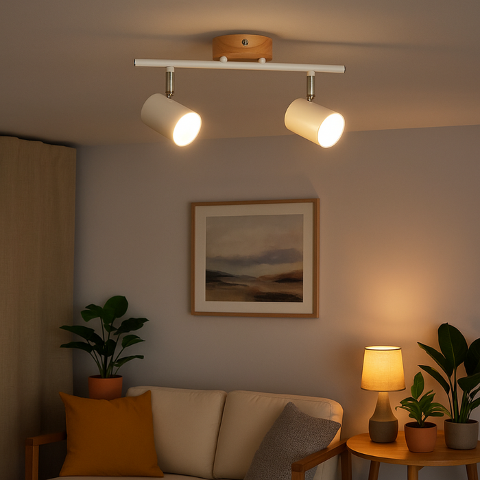 Aplica WOOD 2 spoturi direcționabile GU10