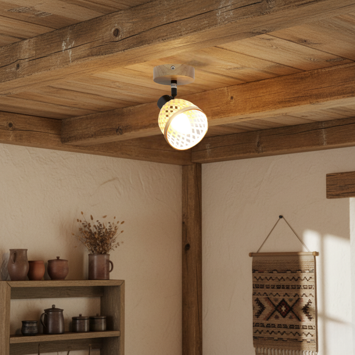 Spot direcţionabil negru pentru hol sau coridor
