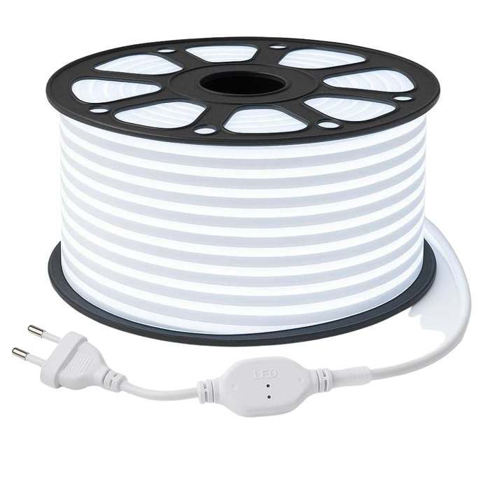 Neon FLEX LED Alb Rece 230V 8x16mm IP65