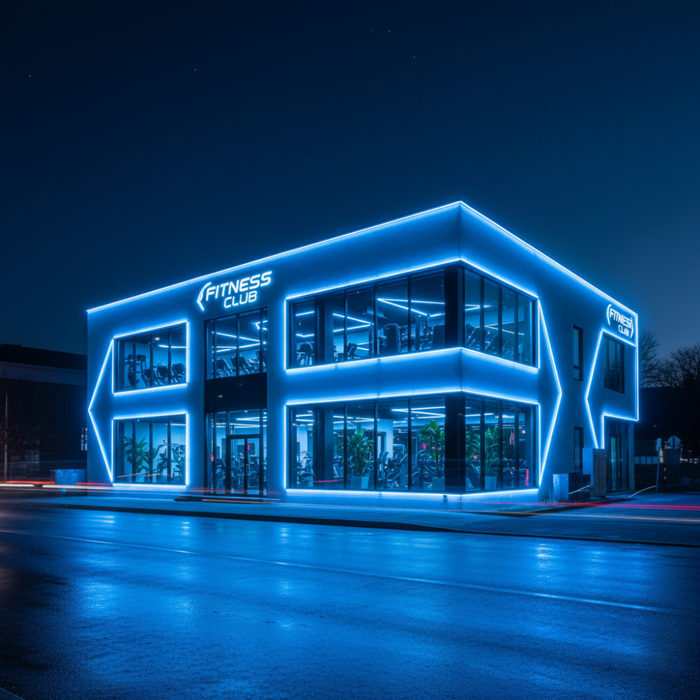 Neon FLEX LED Albastru IP65 iluminat arhitectural