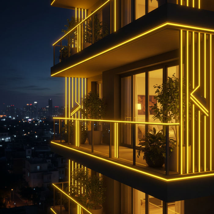 Neon Flex Galben pentru vitrine și reclame
