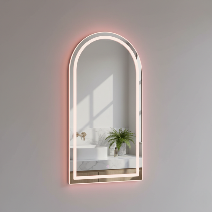 oglinda luminata cu neon flex led roz pudra ip65, 24v