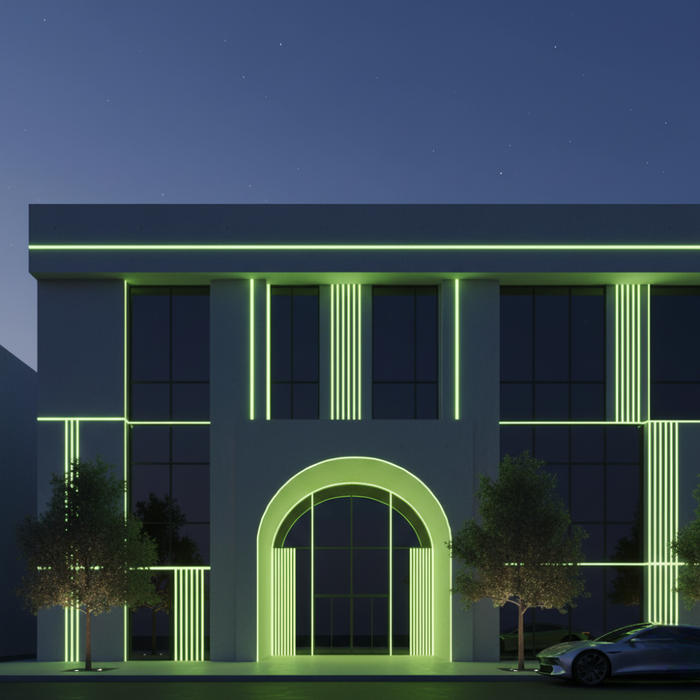 Neon FLEX Lime 24V IP65 montat pe mobilier