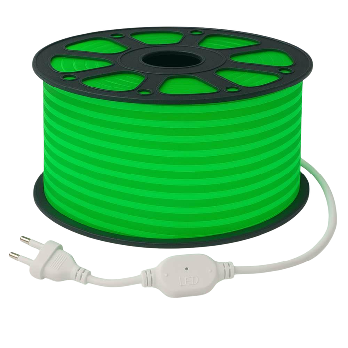 Neon FLEX LED Verde 230V 8x16mm IP65, rola 50m