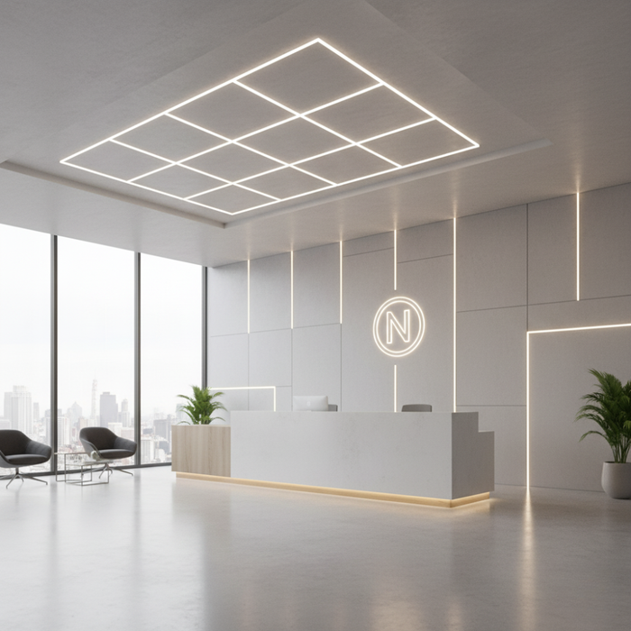 Neon LED 4000K 24V lumină alb naturală