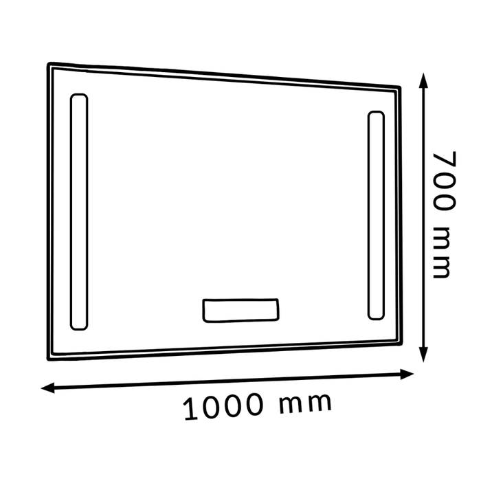 Oglindă aurie cu lumină reglabilă