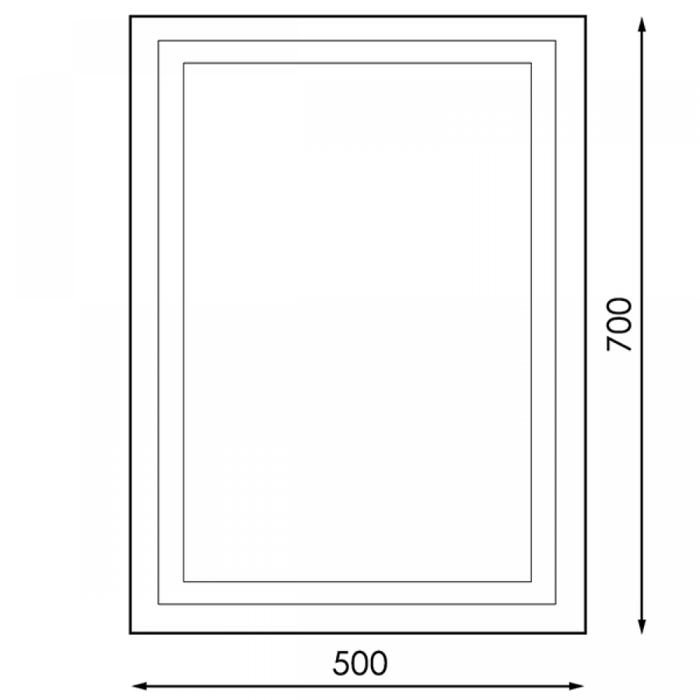 Oglindă LED design modern pentru baie lumina rece