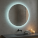 Oglindă rotundă baie LED 80 cm cu Touch și lumină 3CCT