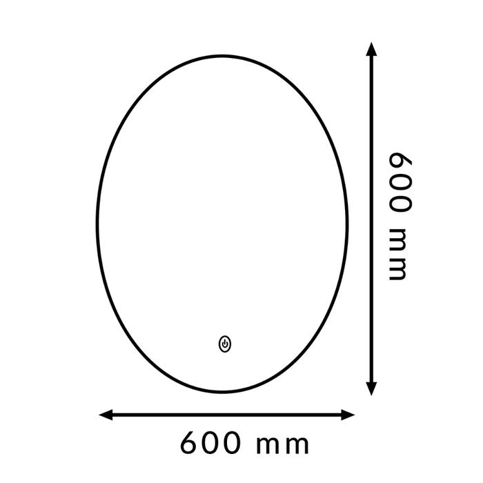 Oglindă LED design minimalist rotund Rocio
