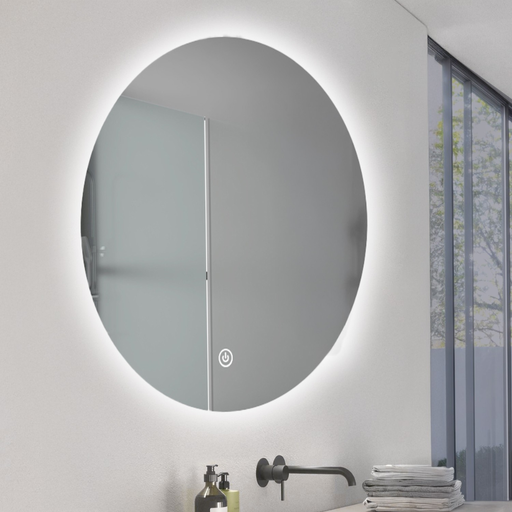 Oglindă rotundă baie LED Rocio 60 cm iluminată frontal