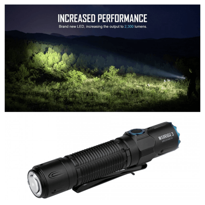 Olight Warrior 3 lumina neutra pentru vizibilitate clara
