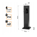 Outdoor power post negru, 2×230V, montaj în grădină