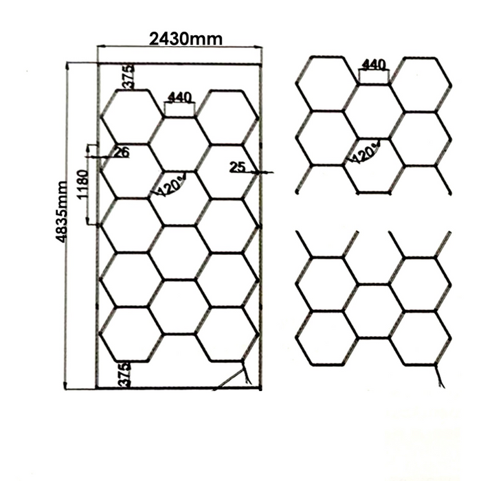 Corp de iluminat LED HoneyComb 600W pentru tavan decorativ interior