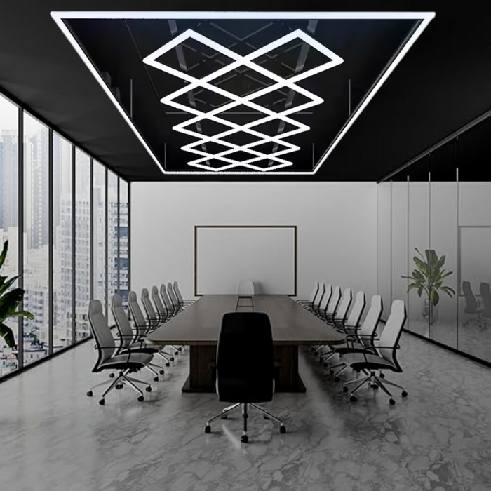 Panou LED Hexagonal 510 W pentru birouri open-space