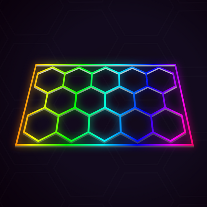 Tavan LED HoneyComb RGB 580 W pentru spații comerciale și industriale
