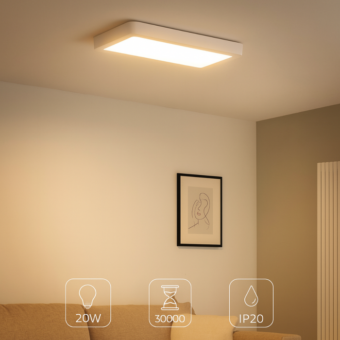 Panou LED Slim pătrat 20w pentru interior