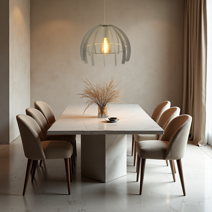 Pendul artistic alb pentru dining