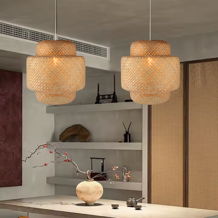 Lampă suspendată Canarias Ø420 mm, lumină caldă difuză