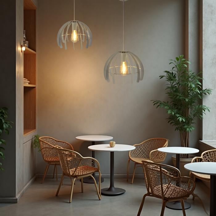 pendul modern alb pentru cafenea, 1xe27