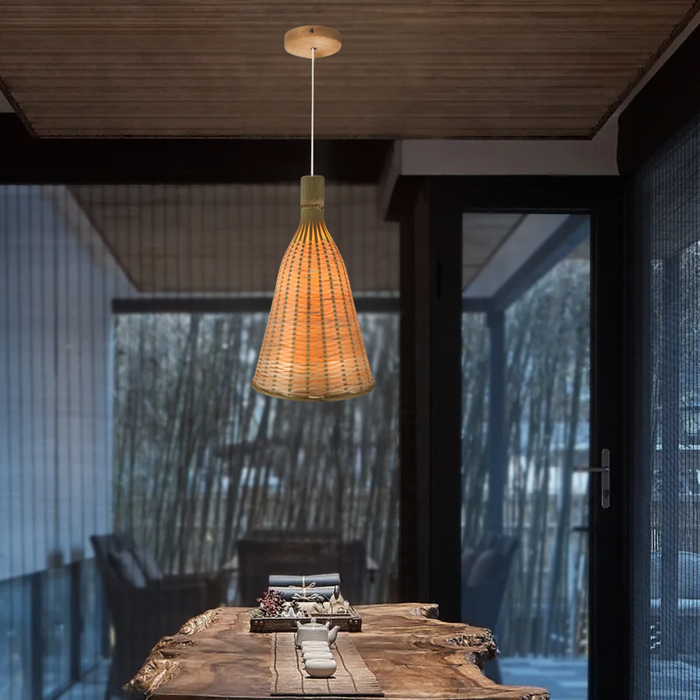 Lampă suspendată Mallorca siluetă conică elegantă