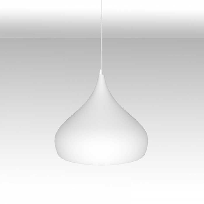 Coppen pendul minimalist alb din metal pentru dining