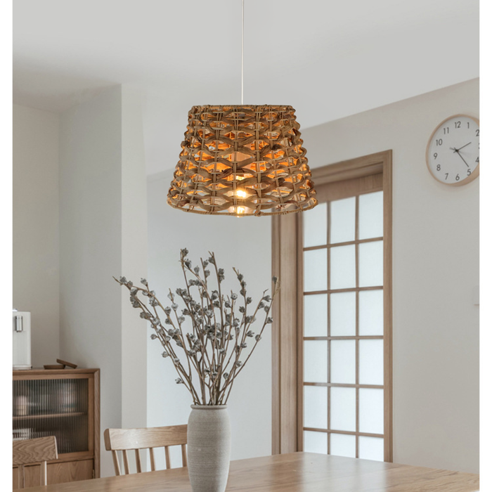 Pendul Cíes ratan aerisit lumină caldă ambientală