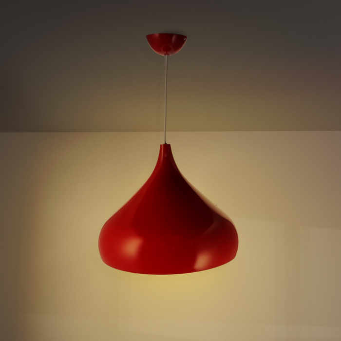 Pendul E27 Coppen, culoare roșie aprinsă
