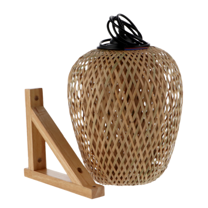 Lampă ratan Tabarca Ø220 mm pentru living natural