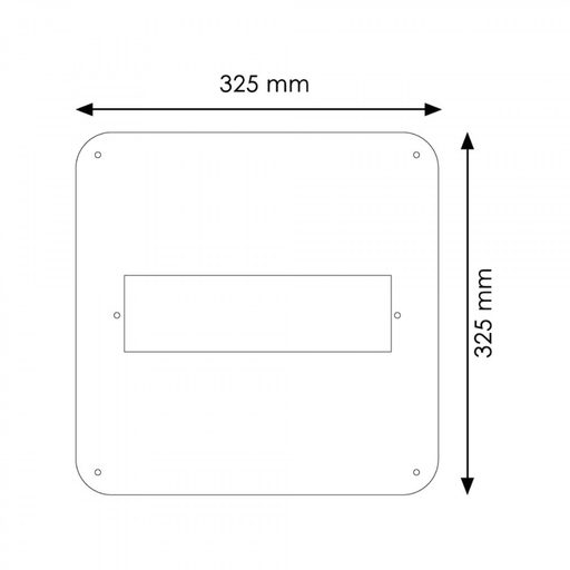 Placă aluminiu alb pentru 1 modul Villa, 325x325mm
