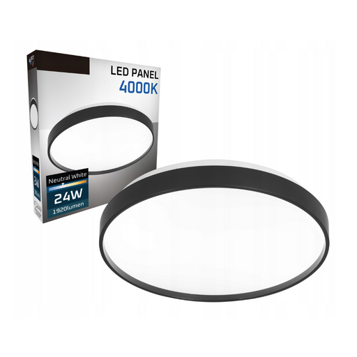 Carcasa metalică neagră plafoniera LED FILO 24W Ø300 mm