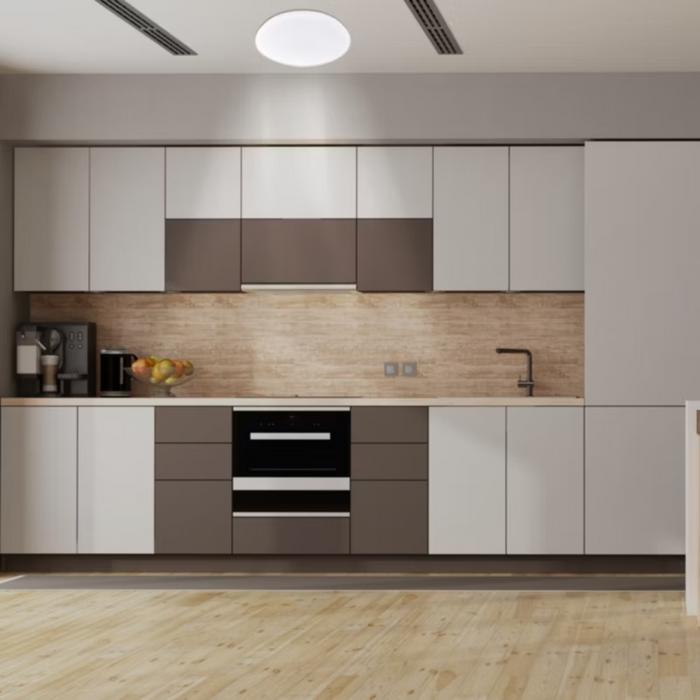 plafoniera alba led 18w cu senzor microwave detectie 8m