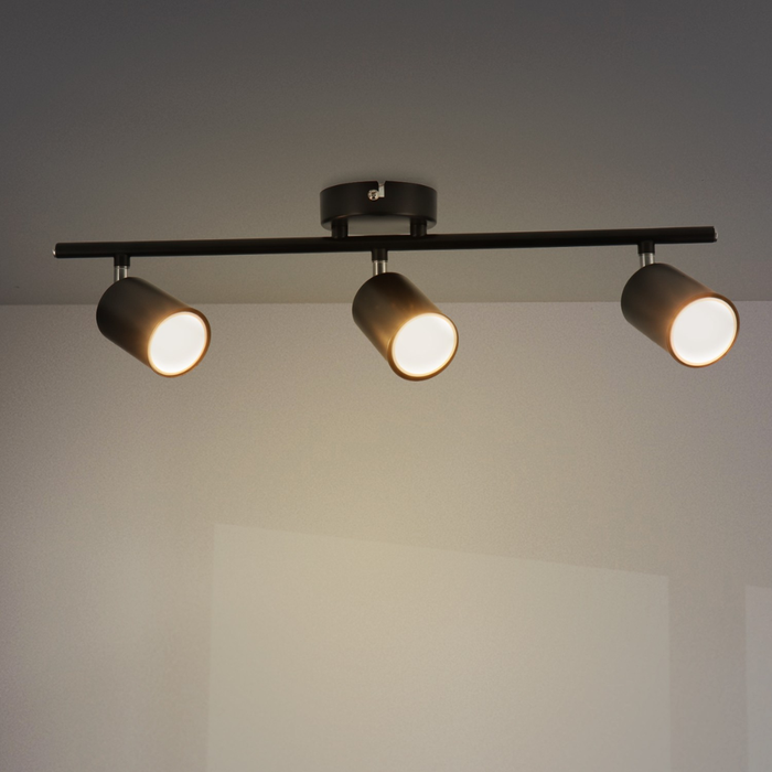 plafonieră Black 3 spoturi GU10 metal negru