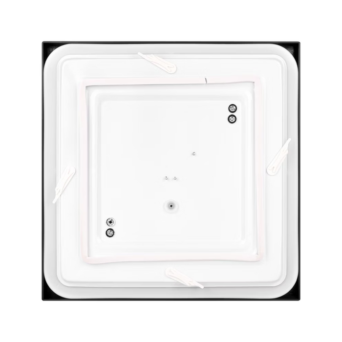 plafoniera compacta slim negru luvo 2xe27