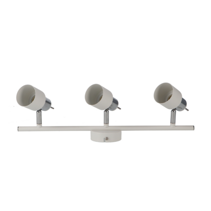 Lampă de tavan albă cu spoturi reglabile GU10, metal durabil

