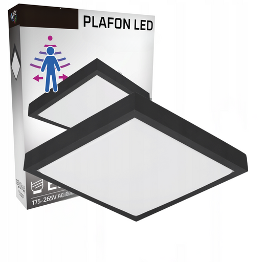 Plafoniera cu 2 socluri E27 și senzor de mișcare integrat