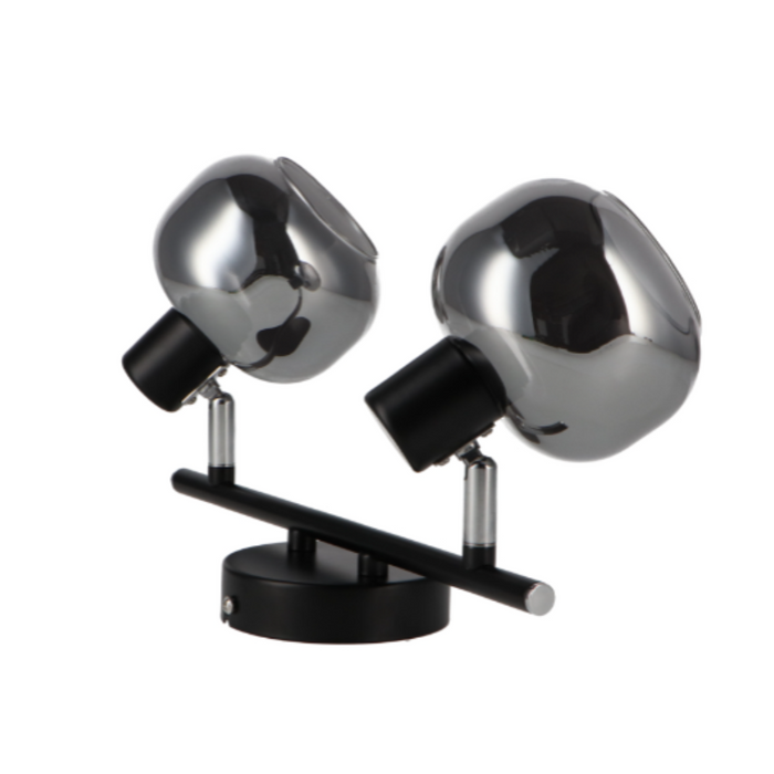 Lampă decorativă de tavan cu două socluri E14, Seria Glass