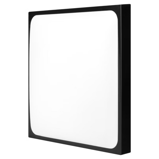 plafoniera decorativa neagra patrata 2xe27 cu senzor miscare