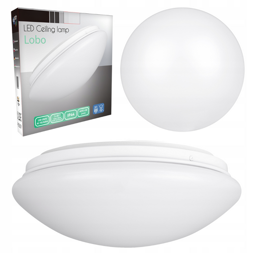 Detaliu plafonieră E27 Ø255mm cu bază din oțel și difuzor plastic