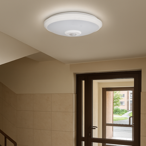 plafonieră LED 3CCT albă pentru holuri și intrări