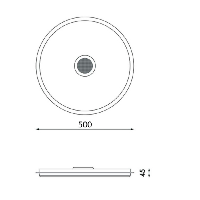 Plafonieră LED modernă 36W pentru dormitor cu lumină albă și RGB