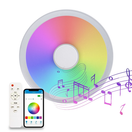 Difuzor Bluetooth integrat în plafoniera LED smart 36W