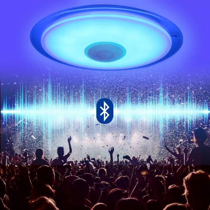Plafonieră LED 36W cu difuzor Bluetooth pentru muzică și lumină colorată